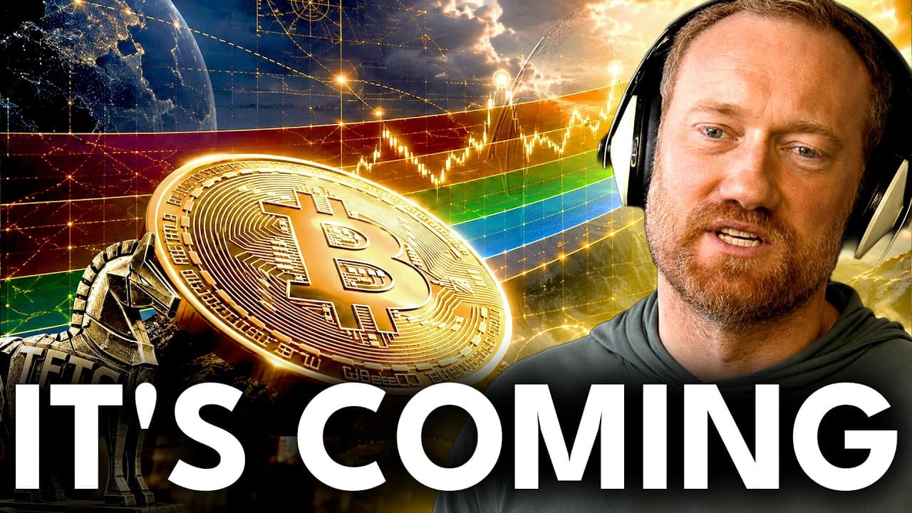 Matthew Mežinskis and Marty Bent discussing Bitcoin power curve and global monetary base charts on the TFTC podcast