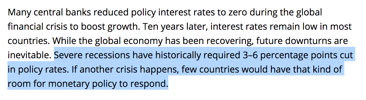 severe recessions 3-6 percentage points