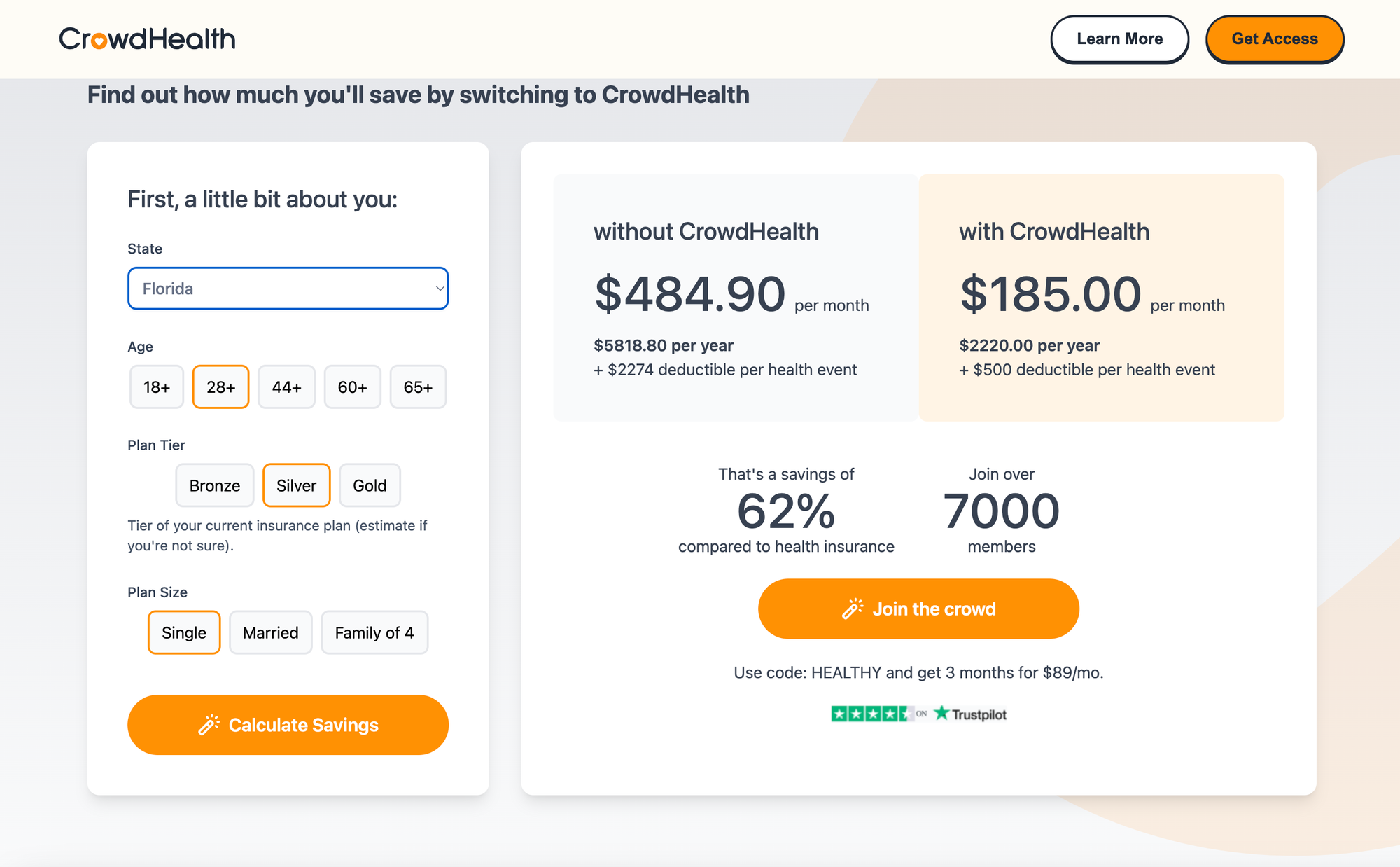 Calculate Your Savings With Crowdhealth